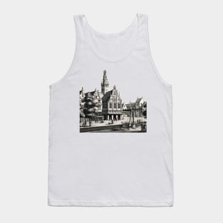 River city and boats in the 19th century Tank Top